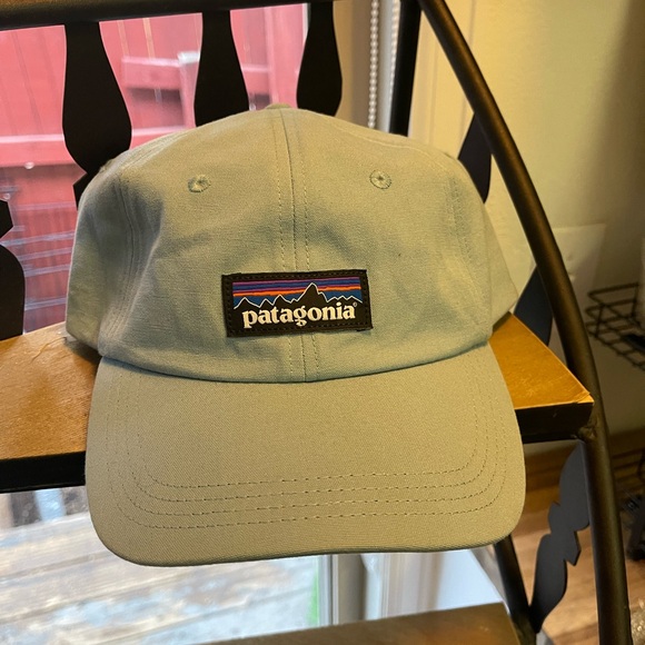 Patagonia Other - Patagonia P-6 Logo Trad Cap Baby Blue Strapback Hat NetPlus
